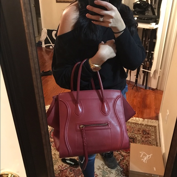 Authentic Celine redish burgundy receipt included hot color - Picture 4 of 4